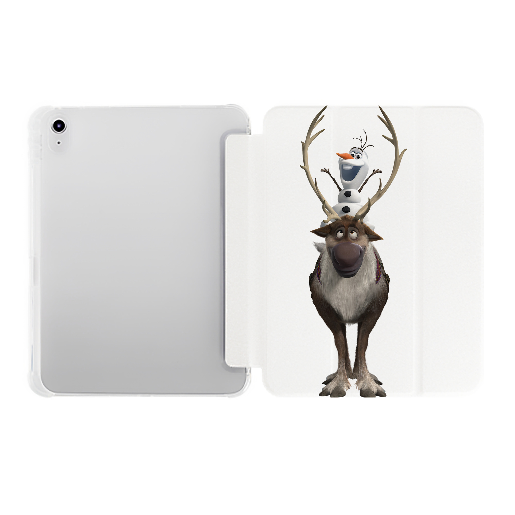 （画像用） アナと雪の女王 アンナ エルサ Frozen Anna Elsa IPad ケース ペン収納付き 三つ折りスタンド PUレザー×シリコン 対応機種9.5/10.5/10.9インチ